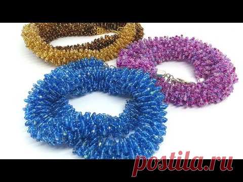 Ажурный жгут из бисера/ Бисероплетение/Harness from beads/Diy/