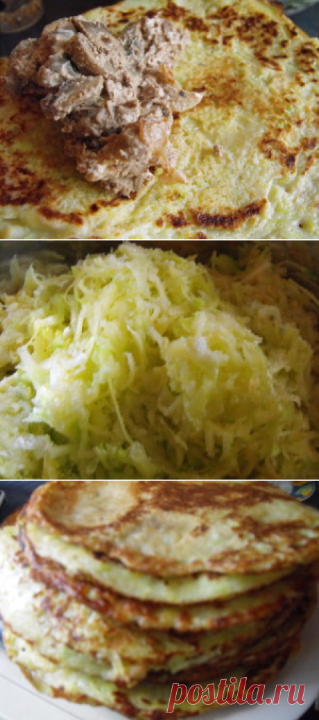 Кабачковые блины с начинкой