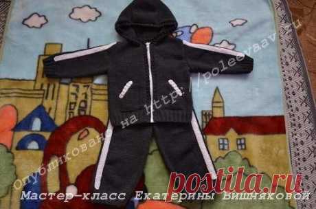 Детский вязаный костюм для малыша спицами | Укрась свой мир!