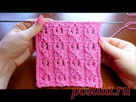 🥜Оригинальный узор "Орешки" спицами + схема. Knitting an original pattern "Nuts" + scheme🥜
