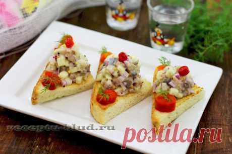 Холодная закуска из сельди - рецепт