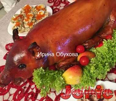 Молочный поросёнок фаршированный гречкой печенью и грибами рецепт с фото