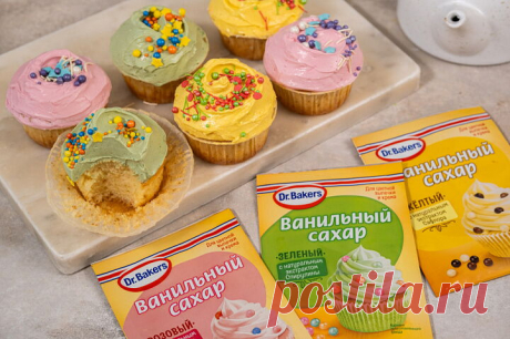 Капкейки с цветным кремом пошаговый рецепт с фото