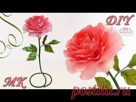 🌹 РОЗЫ ИЗ ЛЕНТ. Интерьерная роза своими руками 👐 МК/DIY