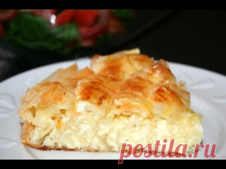Очень вкусный пирог из лаваша с творогом. Баница