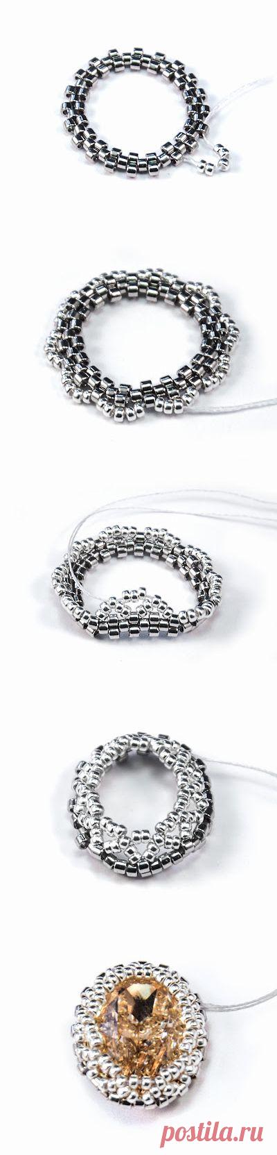 МК-9 "Ажурное оплетение ювелирных кристаллов и жемчуга Сваровски" - Ярмарка Мастеров - ручная работа, handmade