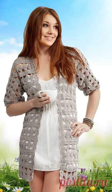 ДЛИННЫЙ ЖИЛЕТ КРЮЧКОМ