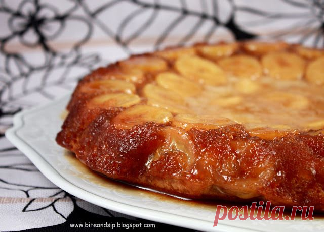 Bite and Sip : Банановый пирог-перевёртыш /Banana Tarte Tatin