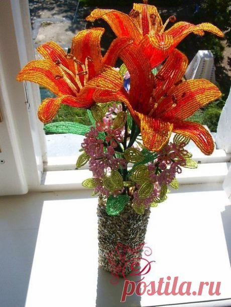 Лилия из бисера своими руками. Схема плетения лилии из бисера | Все о рукоделии: схемы, мастер классы, идеи на сайте labhousehold.com