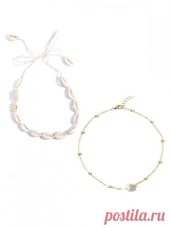 2Pcs Faux Pearl Shell Necklace Set   MULTI [50% OFF] [HOT] 2020 2Pcs Faux Pearl Shell Necklace Set In MULTI | ZAFUL    Features:- Good choice for daily wear, party wear, travel wear or wedding wear- Trendy design, versatile and match your different clothes and different styles- A perfect gift for families or friends on birthday, anniversary, or any festival Gender: For Women Metal Type: Alloy Style: Trendy Shape/Pattern: Ball Weight: 0.0270kg Package: 2 x Collarlaces