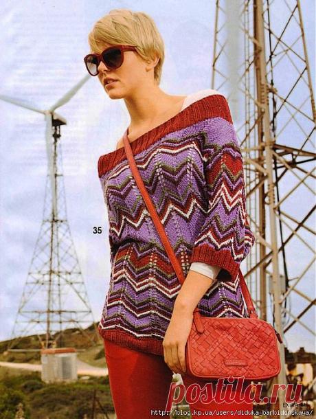 Полосатый пуловер (Сабрина 2-2014).