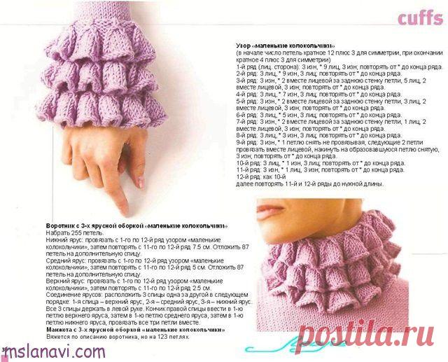 Вязание ажурных воротников | Мисс Лана Ви | Ms Lana Vi