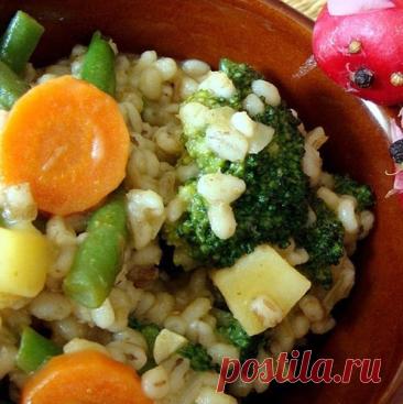 Перловка с овощами