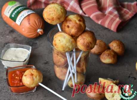 Мини пончики с колбасой и сыром Кулинарный рецепт