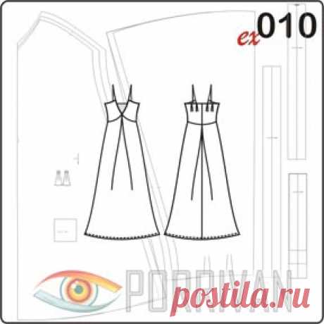 Выкройка летнего платья для полных - Porrivan Выкройка летнего платья для полных превосходно подходит для шитья пляжного платья. Для кройки используется шифон с рисунком. Платье можно носить поверх