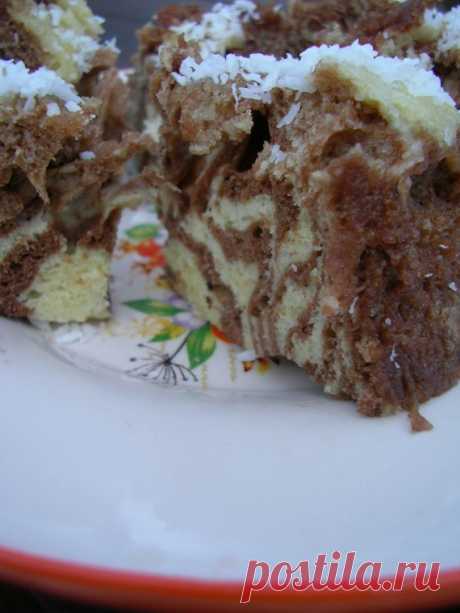 Торт &quot;Зебра&quot; в микроволновке / Торты / TVCook: пошаговые рецепты с фото