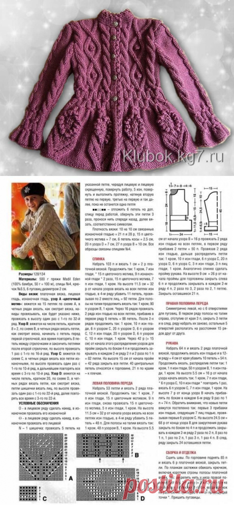 Кардиган для девочки | Клубок