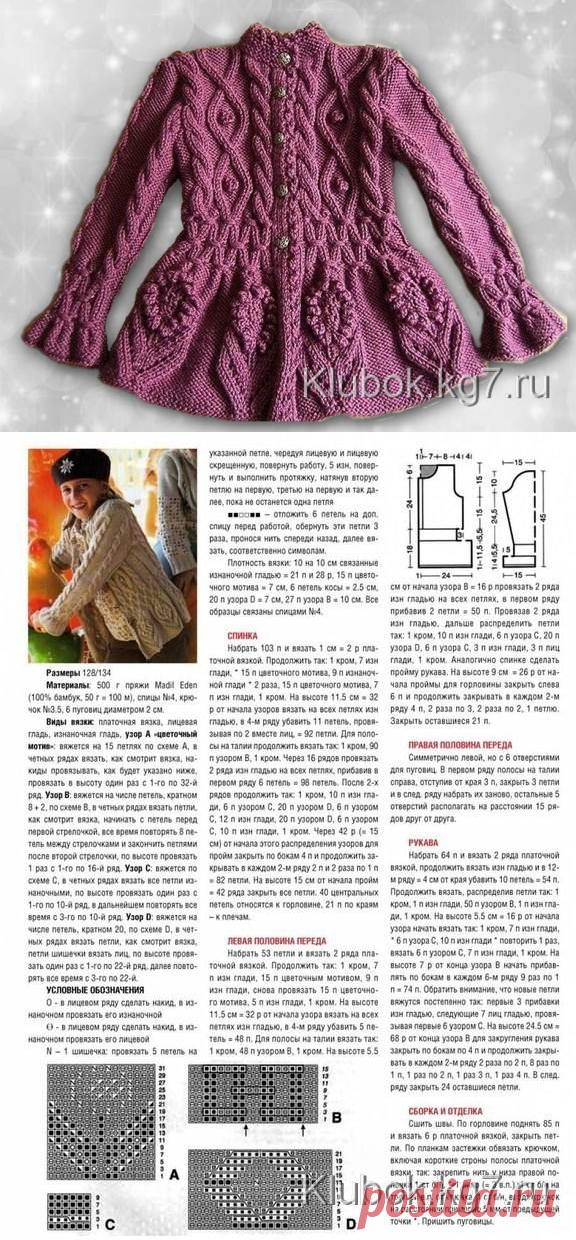 Кардиган для девочки | Клубок