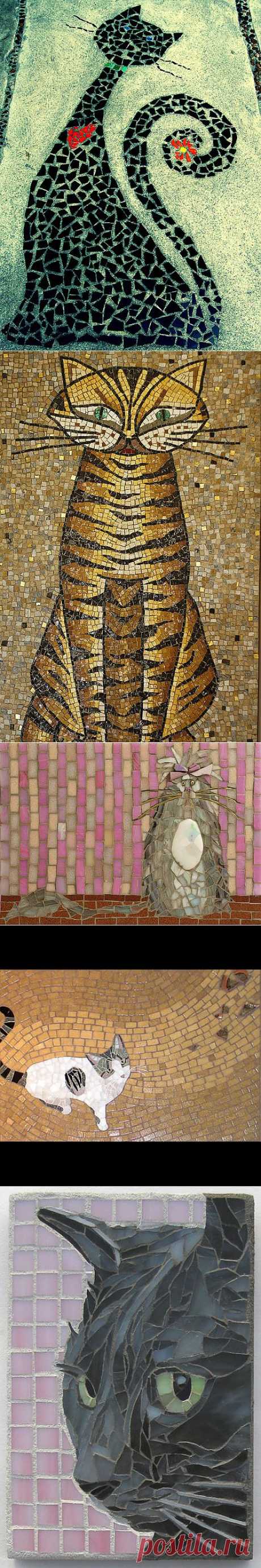 Cats in mosaic - идеи для мозаики