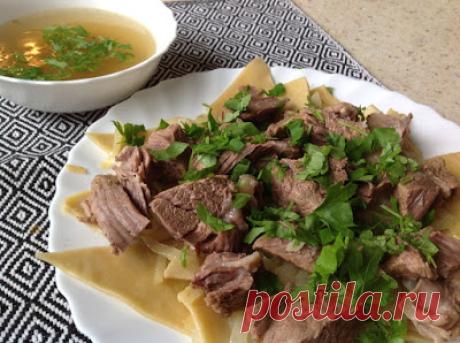 (+1) Бешбармак - отварное мясо с лапшой