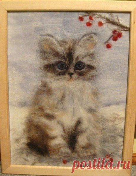 Картины нарисованные шерстью