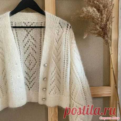 Укороченный кардиган с геометрическим узором - Страна Мам