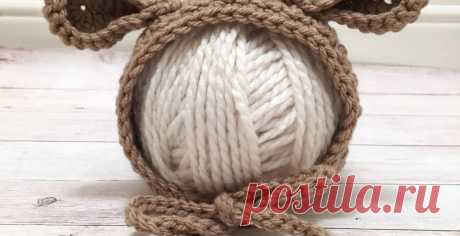 Новорожденная оленькая капот • Вращение вязания крючком