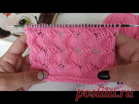Необычный ажурный узор спицами  Идеально для летних изделий!