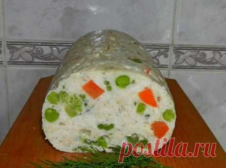 Куриная колбаска с овощами