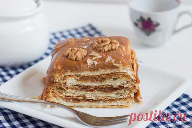 Торт Наполеон из готового слоеного теста рецепт с фото пошагово и видео - 1000.menu