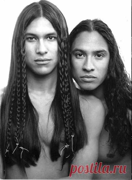 Native American men with Rick Mora on the left