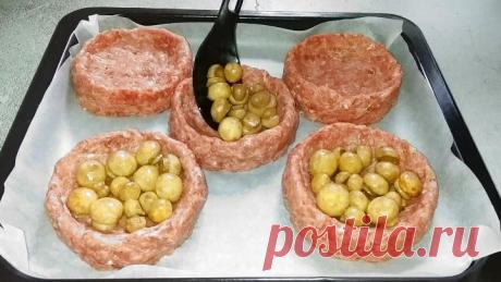Мои гости в ПОЛНОМ ВОСТОРГЕ! Мясные Корзиночки с Грибами - Нереально ВКУСНО! Быстро и Просто!
