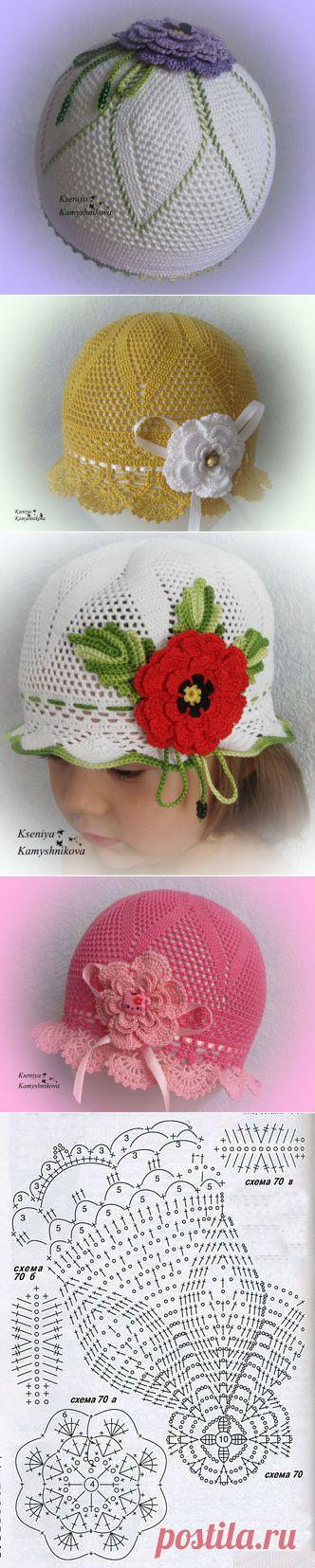 детская вязаная шапочка (связаны по одной схеме) - Самое интересное в блогах
