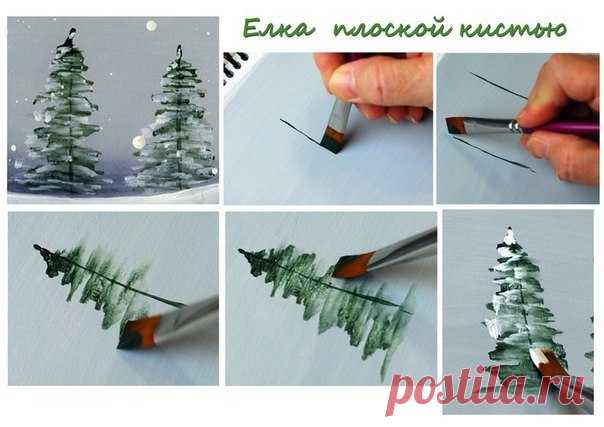 Рисуем елочки