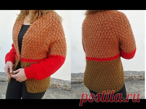 ΟΔΗΓΙΕΣ ΓΙΑ ΜΟΝΟΚΟΜΜΑΤΗ ΖΑΚΕΤΑ ΜΕ ΒΕΛΟΝΑΚΙ / free crochet patterns cardigan