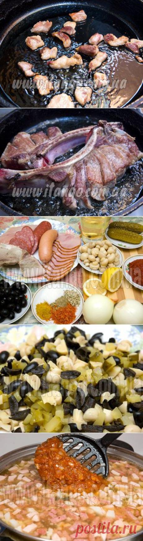 НАША КУХНЯ. Солянка сборная мясная. Солянка фото. Солянка рецепт.