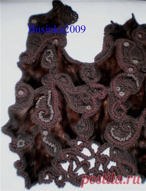 Соединение кусочков меха с вязанием - Ярмарка Мастеров - ручная работа, handmade