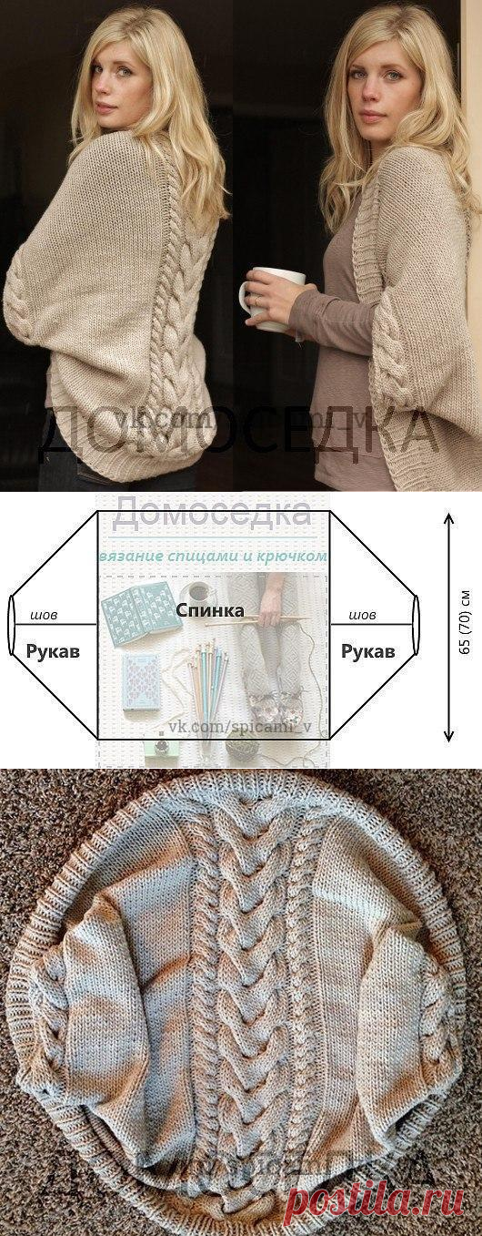 Красивый вязаный шраг от Melissa Schaschwary выполнен спицами узором из кос — Сделай сам, идеи для творчества - DIY Ideas