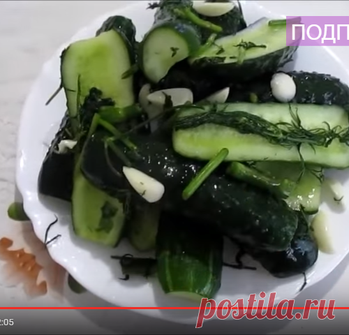 МАЛОСОЛЬНЫЕ ОГУРЦЫ В ПАКЕТЕ. ВИДЕО-РЕЦЕПТ.