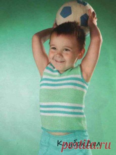 Безрукавка для мальчика 3-4 года. Вязаные детские жилетки безрукавки