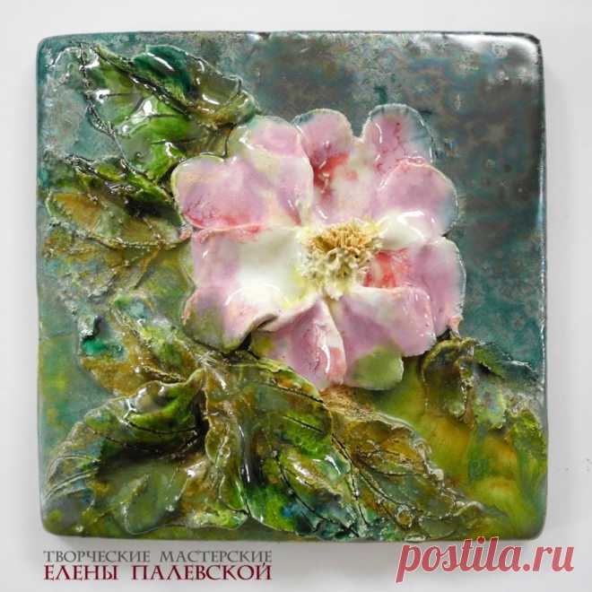 изразец с рельефным изображением. #Глазурь, #Обжиг. Эффекты