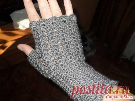 Митенки крючком