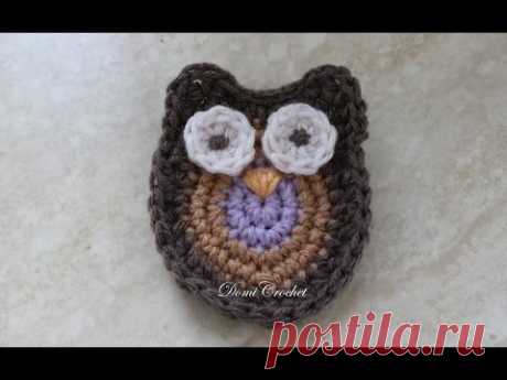 Crochet owl applique