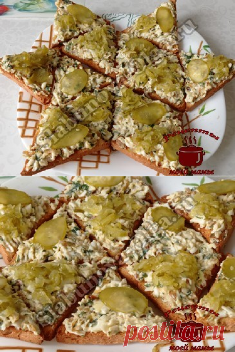 Быстрый завтрак. Бутерброды с яйцами, луком и огурцами
