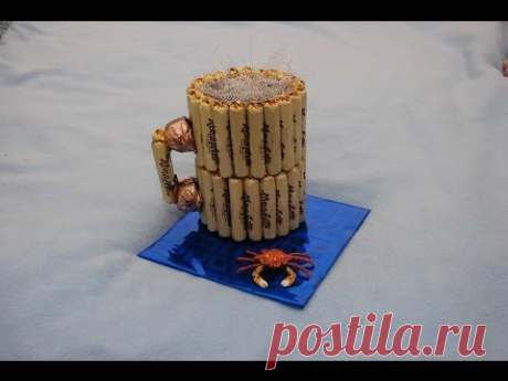 Бокал из конфет. Подарок мужчине своими руками.