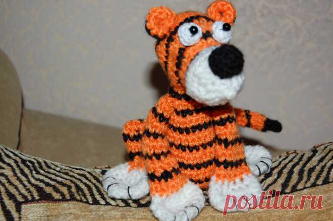 Игрушка крючком "Тигр"