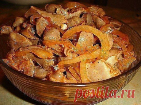 Куриные желудочки по-корейски -