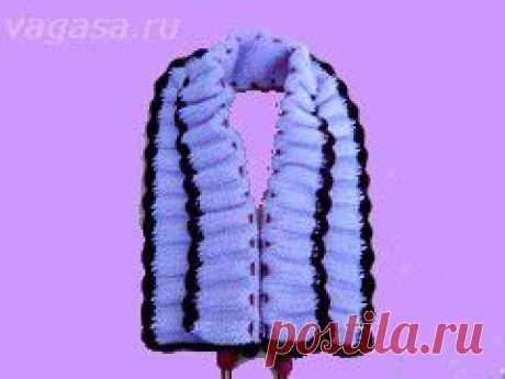 Красивый женский шарф (вязание спицами, описание)