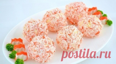 Крабовый салат шариками