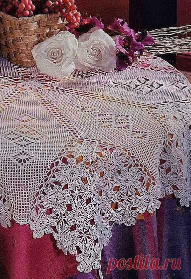 Скатерть крючком.